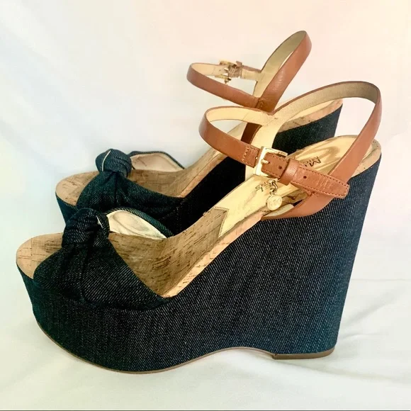 MK Denim Wedges - Picture 2 of 5